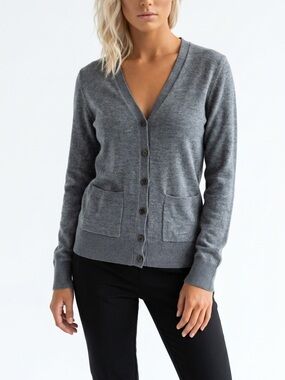GAP | Extra Fine Merino Wool Grey Cardigan Sz XS
